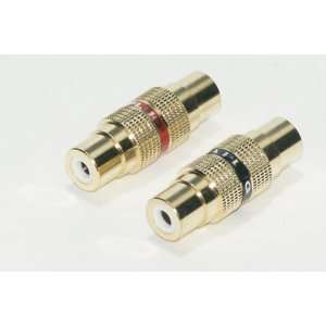  Raptor GRCABF RCA Female to Female Connector   Pair (Gold) Car 