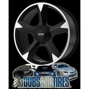   24x9.5 KMC wheels CLONE Satin Black Machined wheels rims Automotive