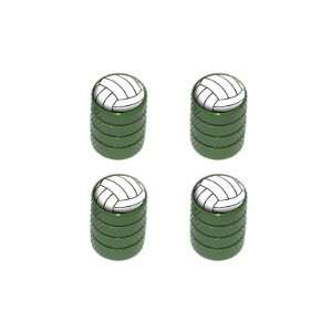  Volleyball   Sport Tire Rim Valve Stem Caps   Green 
