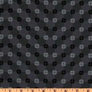   II Square Dots Grey/Black Fabric By The Yard Arts, Crafts & Sewing