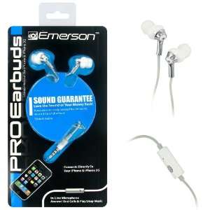  Emerson Premium Stereo Headset for iPhone   White Cell 
