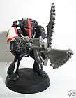Warhammer 40K OOP Space Marine Medic Black Painted w/ Bolter & Chain 