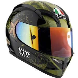   AGV T2 Warrior Full Face Motorcycle Helmets Warrior Black Automotive