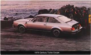 1979 Buick Century Turbo Coupe Dealer Advertis Postcard  