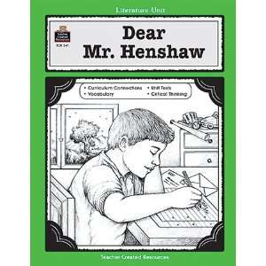  7 Pack TEACHER CREATED RESOURCES DEAR MR HENSHAW 
