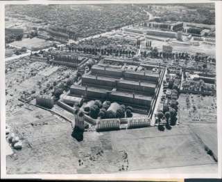 1958 Aerial View of Fresnes Prison in Paris France  