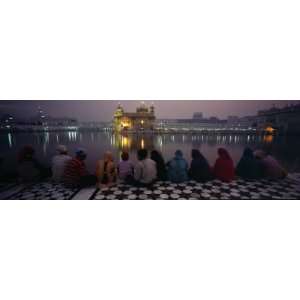  People at Golden Temple, Amritsar, Punjab, India Stretched 