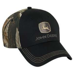  John Deere Black and Camo Cloth Cap   LP38025
