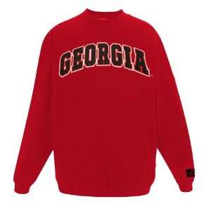  Georgia Bulldogs Red Big Game Fleece Crew Sweatshirt 