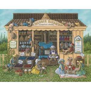 Bessie Bears Country Store, Canvas Transfer by Janet Kruskamp, 16x12