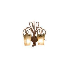   Light Wall Sconce in Escalante with Sunrise glass