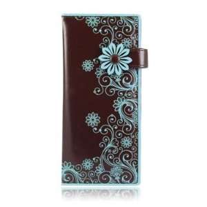  ESPE Wreath Brown Large Long Clutch Wallet Coin Card 