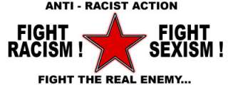   BUMPER STICKER. ~ALWAYS FREE S&H ~ FIGHT RACISM AND SEXISM  