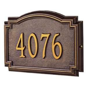  Williamsburg Estate size Address Plaques   Black/Gold 