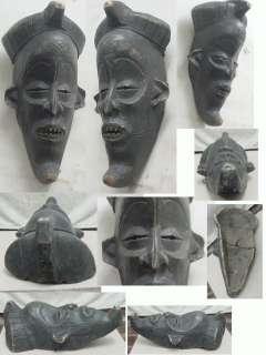 AFRICAN ART CHOLWE MASK  13LONG   CONGO ZAIRE  