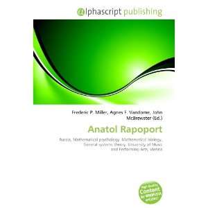  Anatol Rapoport (9786134172004) Books