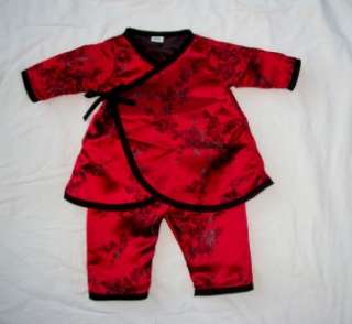 Red Cherry Long Sleeve Kimono baby girl dress formal  