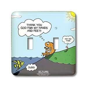 Rich Diesslins Funny Theology Cartoons   Theistic evolution with fish 