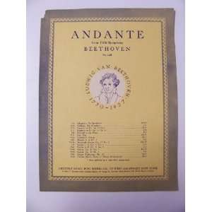  Andante from Fifth Symphony Beethoven No. 3428 Sheet Music 
