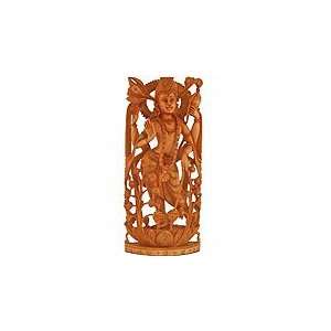  WOODEN CARVED VISHNU STATUE MURTI HINDU GOD RTC104902 