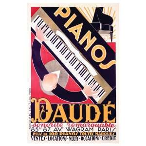  Pianos Daude Giclee Poster Print by Andre Daude, 24x32 