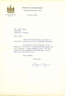SPIRO T. AGNEW   TYPED LETTER SIGNED 07/12/1967  