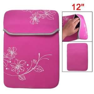   Pattern Fuchsia Sleeve Neoprene Bag for 12 Screen Laptop Electronics