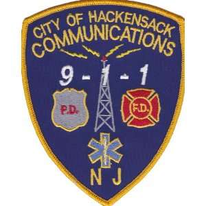  Vintage City of Hackensack,NJ Communications 4x5 Patch 
