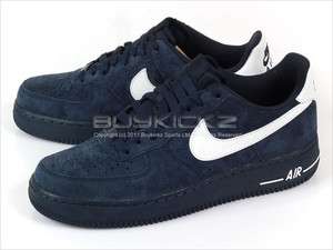 Nike Air Force 1 07 Obsidian/White Classic 2011 Mens Suede Low 315122 