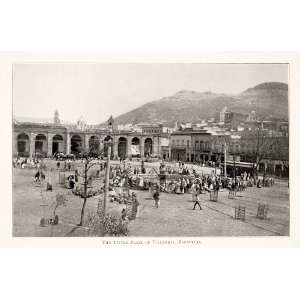  1897 Print Mexico Little Plaza Villareal Zacatecas 