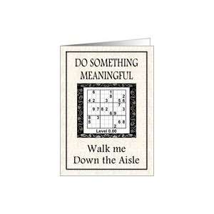  Sudoku   Walk me down the Aisle Card Health & Personal 