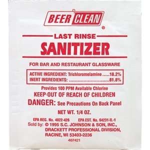   Beer Clean Sanitizer 0.25 oz. Packet 100/CS
