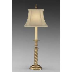  Remington Twist Candlestick Table Lamp in Antique Brass 