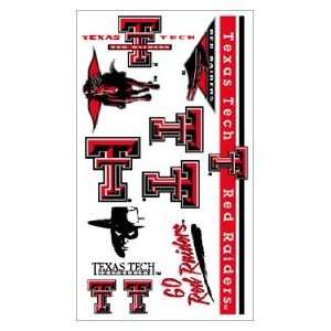  Texas Tech Red Raiders Tattoo Sheet