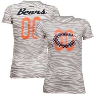   Chicago Bears Gray Field Flirt Animal Print Burnout Premium Tshirt