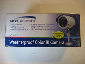 Speco VL10 Color Weatherproof Camera IR  