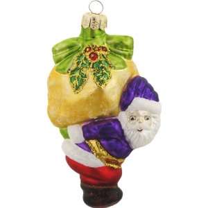  Glass Ornament Big Bag Santa,exclusive design