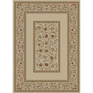 Concord Global Rugs Ankara Collection Floral Border Ivory Rectangle 7 