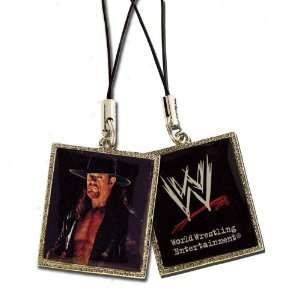  Sided WWE Cellphone Charm of Undertaker in the Front and WWE Logo 