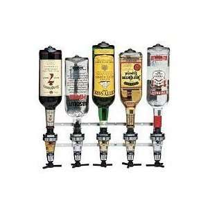   Wall Bar with 1 oz. Eclipse Black Shot Measurers  Liquor Dispensers