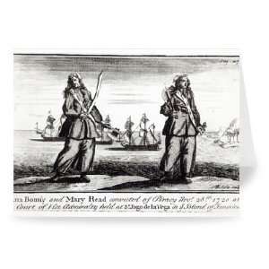 Ann Bonny and Mary Read convicted of piracy   Greeting Card (Pack of 