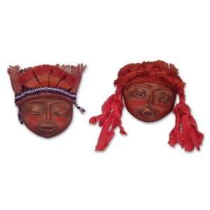  Recycled paper masks, Vicus (pair)