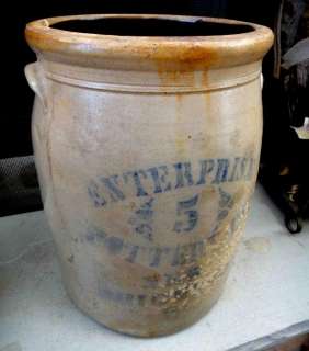   ENTERPRISE POTTERY CO 5 gallon NEW BRIGHTON PENNSYLVANIA pa brown