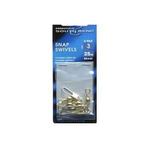   Bend Fishing Lures Brass Snap Swivels Size 3 (4 Pack) 