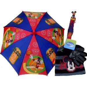  Cute Mickey Mouse Umbrella and Winter Set Toys & Games