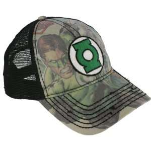  DC Comics Hat   Green Lantern Trucker Mesh Adjustable Cap 