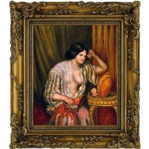 Gabrielle with Jewelry Canvas Art by Pierre Auguste Renoir Traditional 