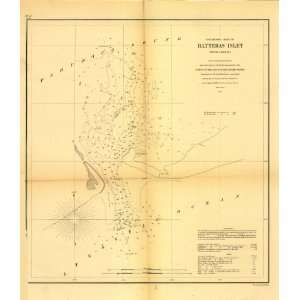 Civil War Map Preliminary chart of Hatteras Inlet, North Carolina From 