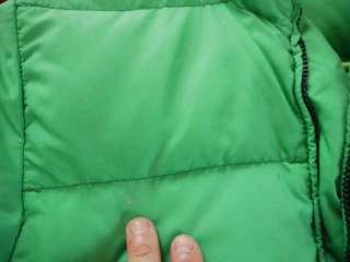  goose down green winter coat jacket womens description very vintage 
