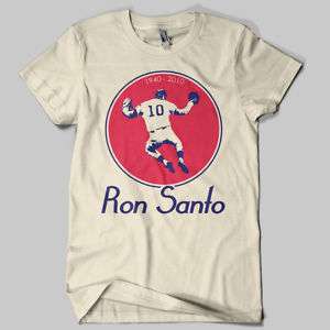 Unique Ron Santo Vintage/Retro Chicago Cubs T Shirt  